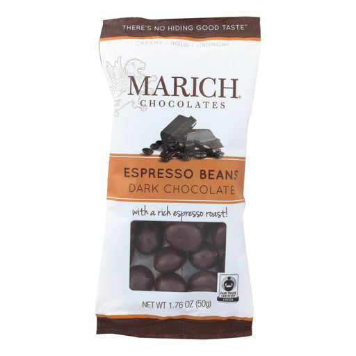 Marich Dark Chocolate Espresso Beans  - Case Of 12 - 1.76 Oz - Cozy Farm 