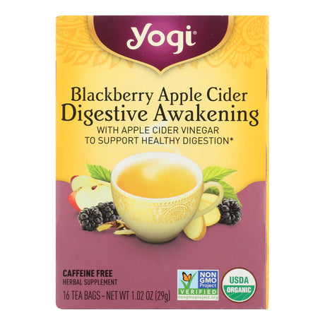 Yogi Tea Blackberry Apple Digest Herbal Tea (Pack of 6 - 16 Bags) - Cozy Farm 