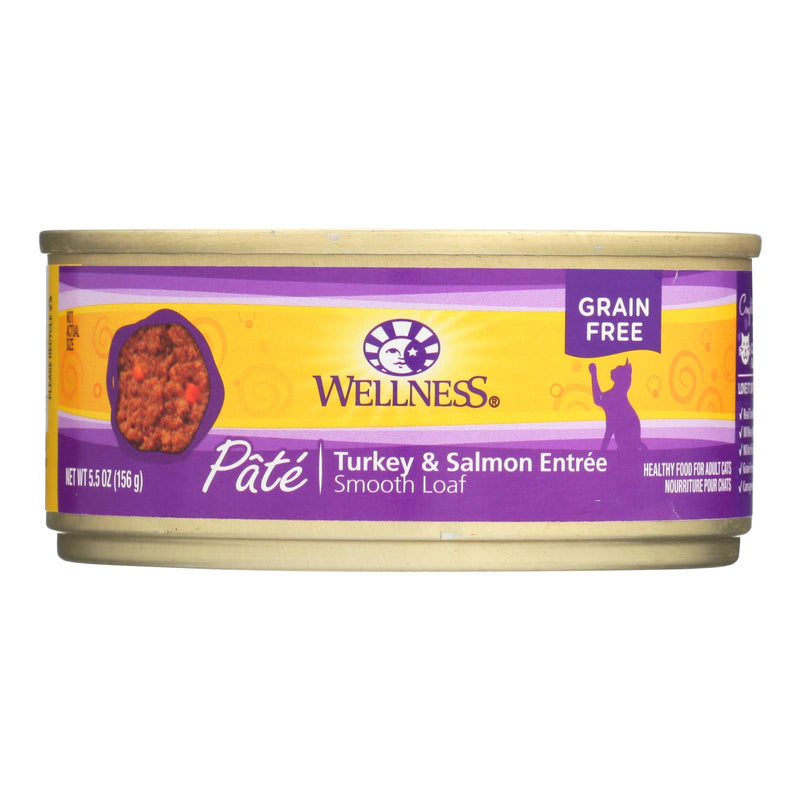 Wellness Pet Products Cat Food - Turkey and Salmon Recipe (Pack of 24) - 5.5 Oz. - Cozy Farm 