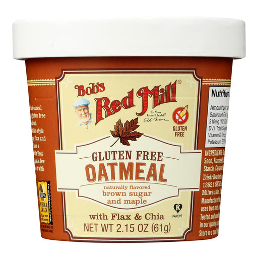 Bob's Red Mill Gluten-Free Oatmeal Cup, Brown Sugar & Maple, 2.15 oz, Pack of 12 - Cozy Farm 