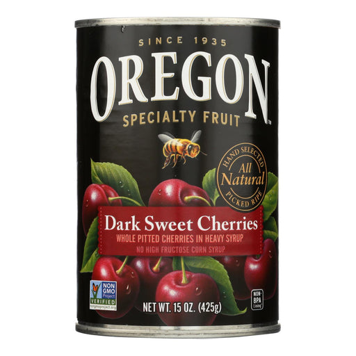 Oregon Fruit Whole Pitted Dark Sweet Cherries in Heavy Syrup (Pack of 8 - 15 Oz.) - Cozy Farm 