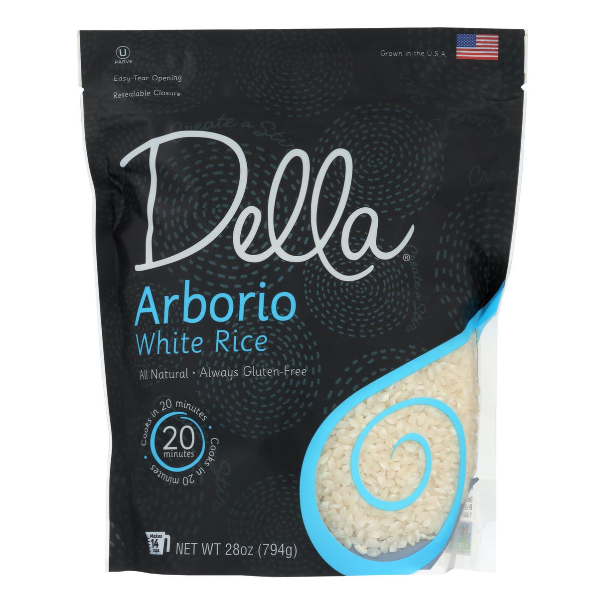 Della Arborio White Rice, 28 Oz. (Pack of 6) - Cozy Farm 