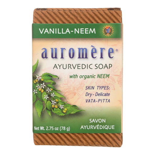 Auromere Ayurvedic Vanilla Neem Bar Soap (Pack of 2.75 Oz.) - Cozy Farm 