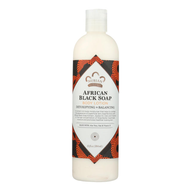 Nubian Heritage African Black Soap Body Lotion (13 Fl. Oz.) - Cozy Farm 