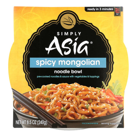 Simply Asia 8.5 Oz. Spicy Mongolian Noodle Bowl (Pack of 6) - Cozy Farm 