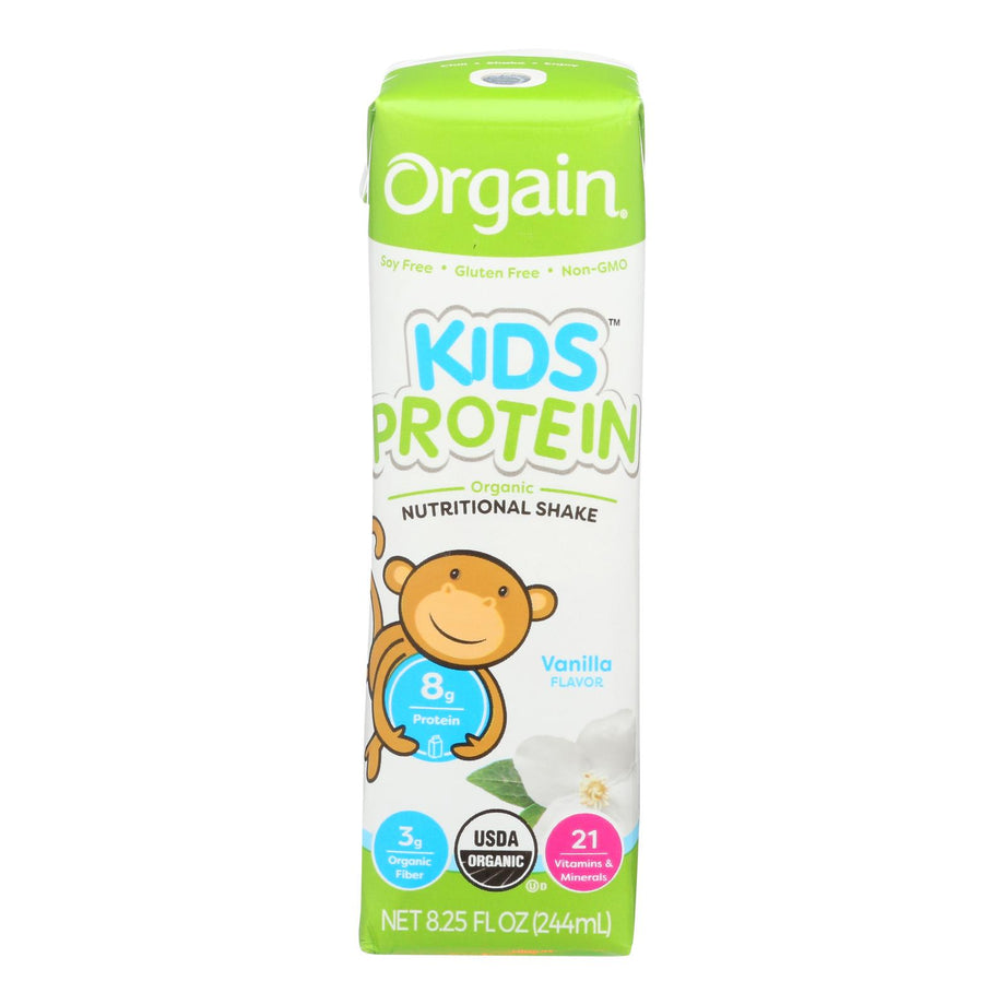 Orgain Healthy Kids Organic Nutritional Shake, Vanilla - 12 pack, 8.25 fl oz cartons