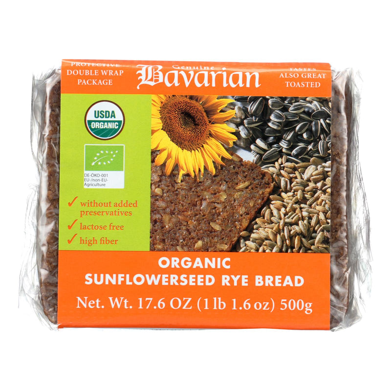Genuine Bavarian Organic Sunflower Seed Rye Bread, 6-Pack (17.6 Oz.) - Cozy Farm 