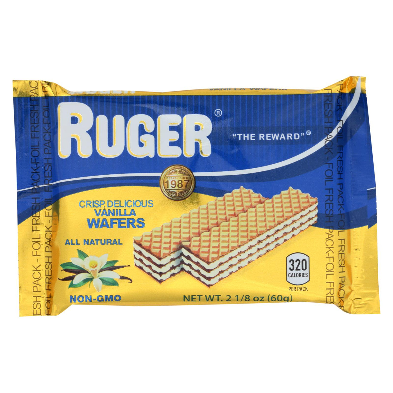 Ruger Vanilla Wafers, Crispy and Delightful, Pack of 12, 2.125 Oz. - Cozy Farm 