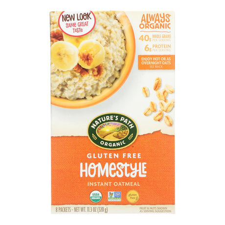 Nature's Path Organic Homestyle Hot Oatmeal, Unsweetened, 11.3 Oz (Pack of 6) - Cozy Farm 