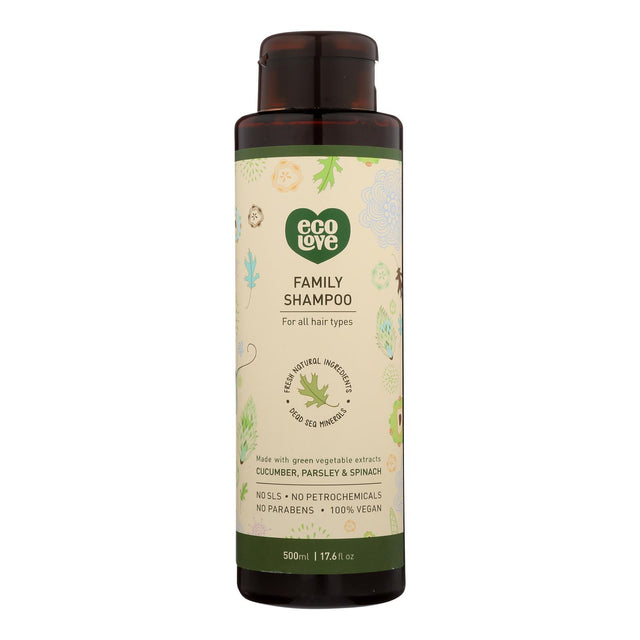 Ecolove Green Vegetable Family Shampoo - 17.6 Fl Oz - Cozy Farm 