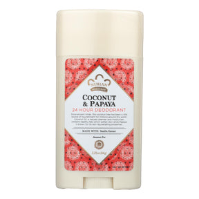 Nubian Heritage Coconut and Papaya Deodorant - All Natural, 24 Hour Protection, with Vanilla Oil, 2.25 Oz - Cozy Farm 