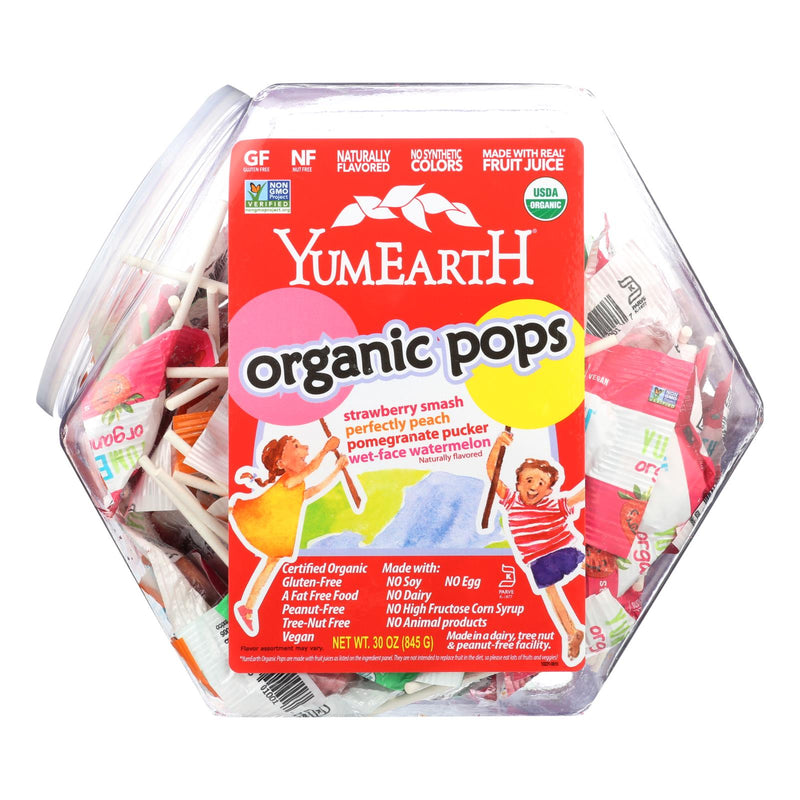 Yumearth Organic Assorted Fruit Lollipops Party Bin - 30 Oz. - Cozy Farm 
