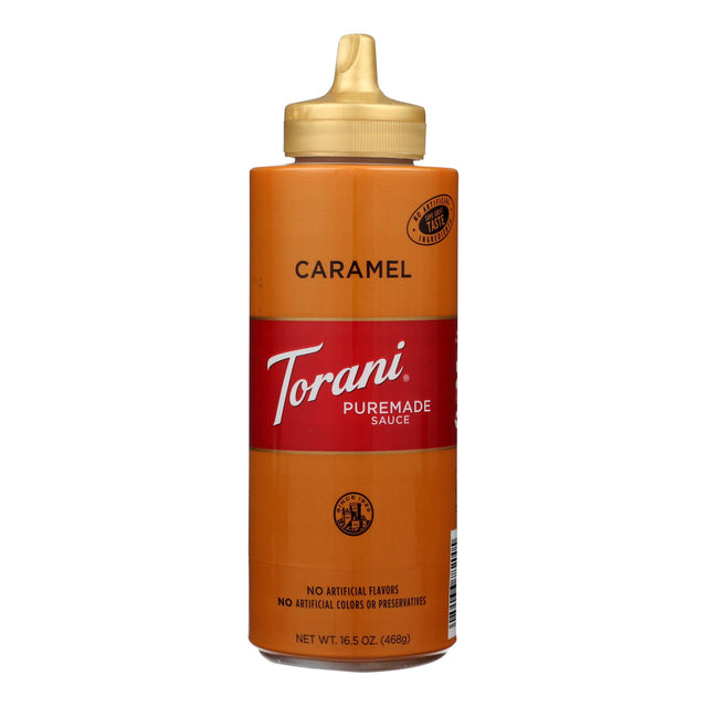 Torani Caramel Sauce: Signature Coffeehouse Flavor (4 x 16.5 Oz.) - Cozy Farm 