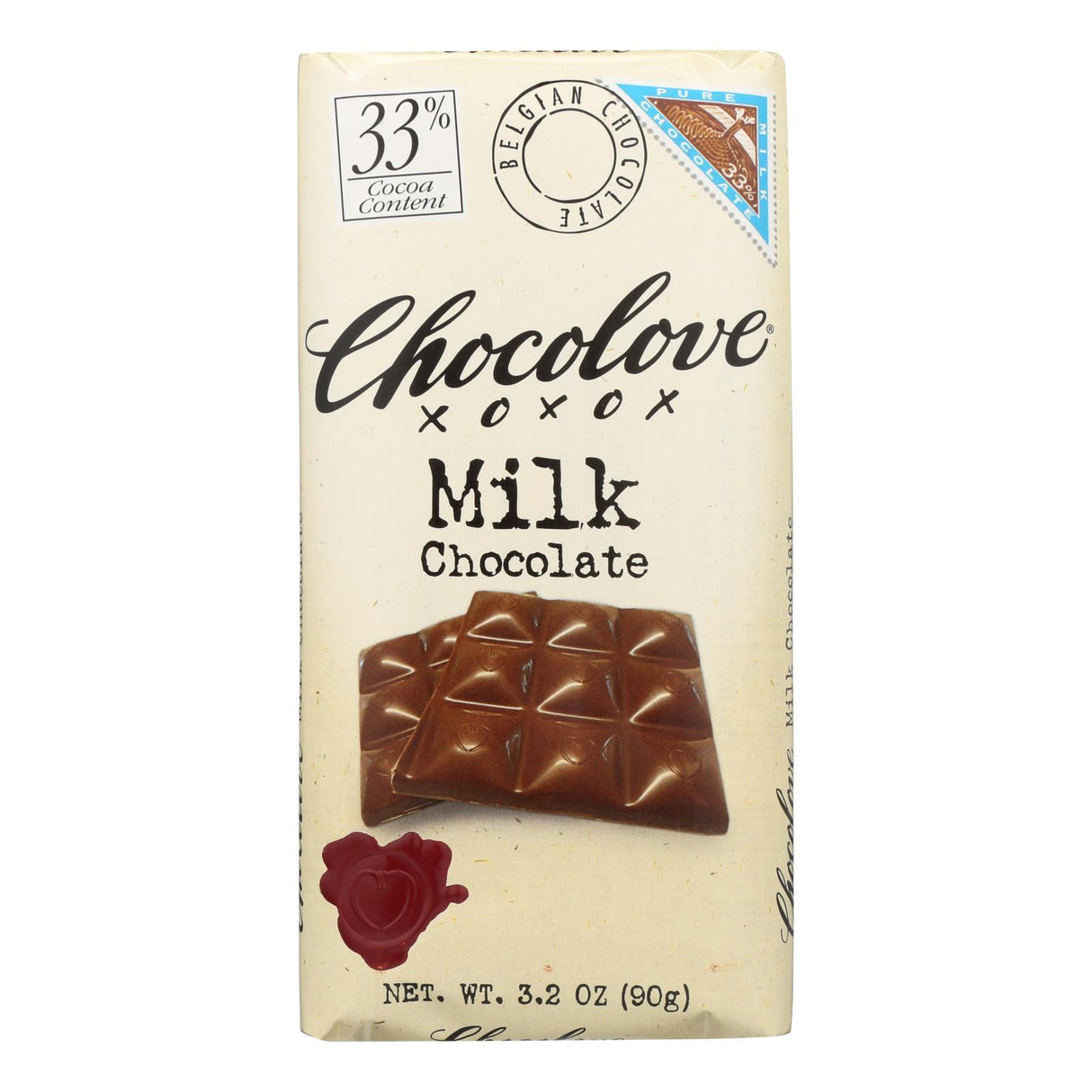 Delectable Chocolove Xoxox Milk Chocolate Bars | 12 x 3.2 Oz Bars - Cozy Farm 