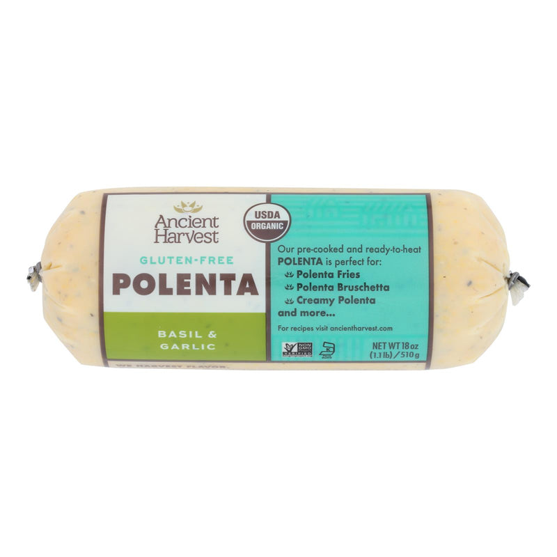 Food Merchants Organic Basil Garlic Polenta, 12 Pack - 18 Oz. - Cozy Farm 