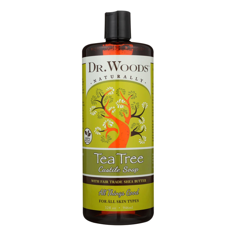 Dr. Woods Tea Tree Oil Castile Soap - 32 Fl Oz - Cozy Farm 