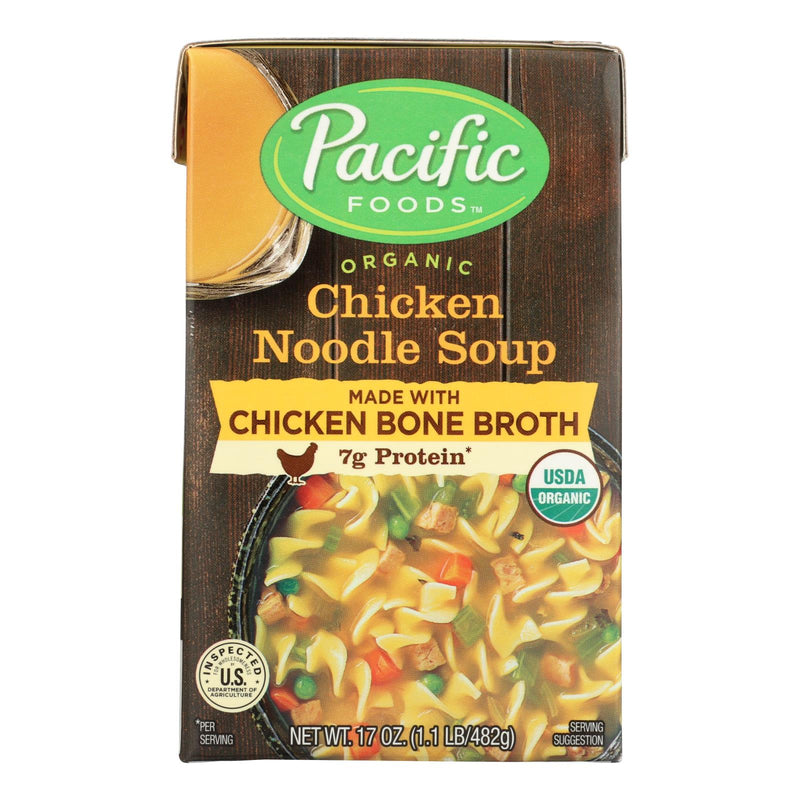 Pacific Natural Foods Organic Chicken Noodle Soup, 12 Pack of 17 Oz. Cans - Cozy Farm 