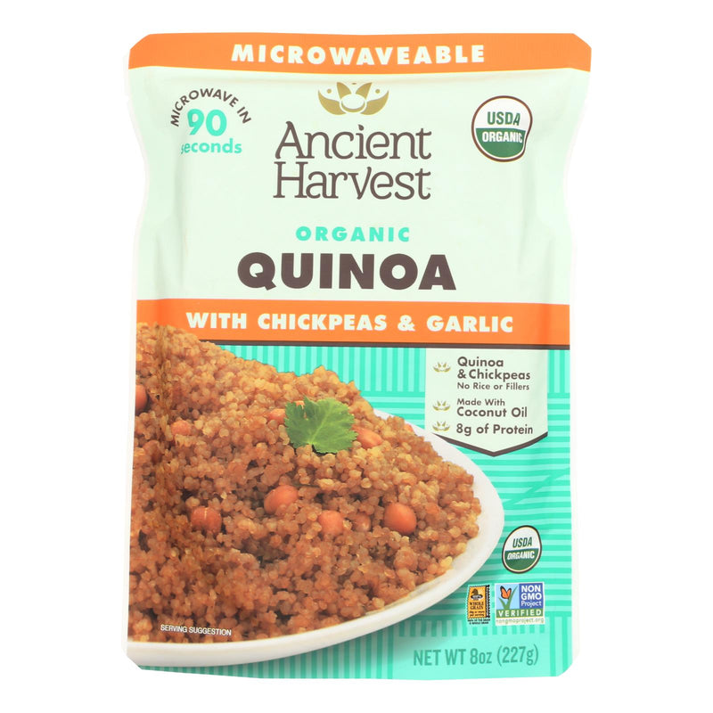 Organic Ancient Harvest Quinoa with Chickpeas and Garlic (Pack of 12 - 8 Oz. Each) - Cozy Farm 