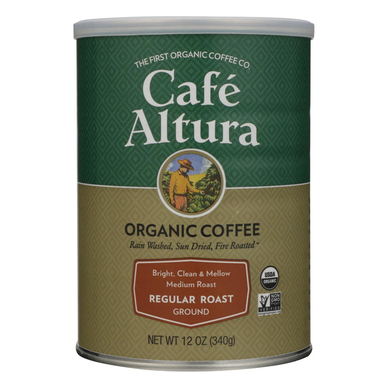 Cafe Altura Organic Ground Coffee - Pack of 6, 12 Oz Regular Roast - Cozy Farm 