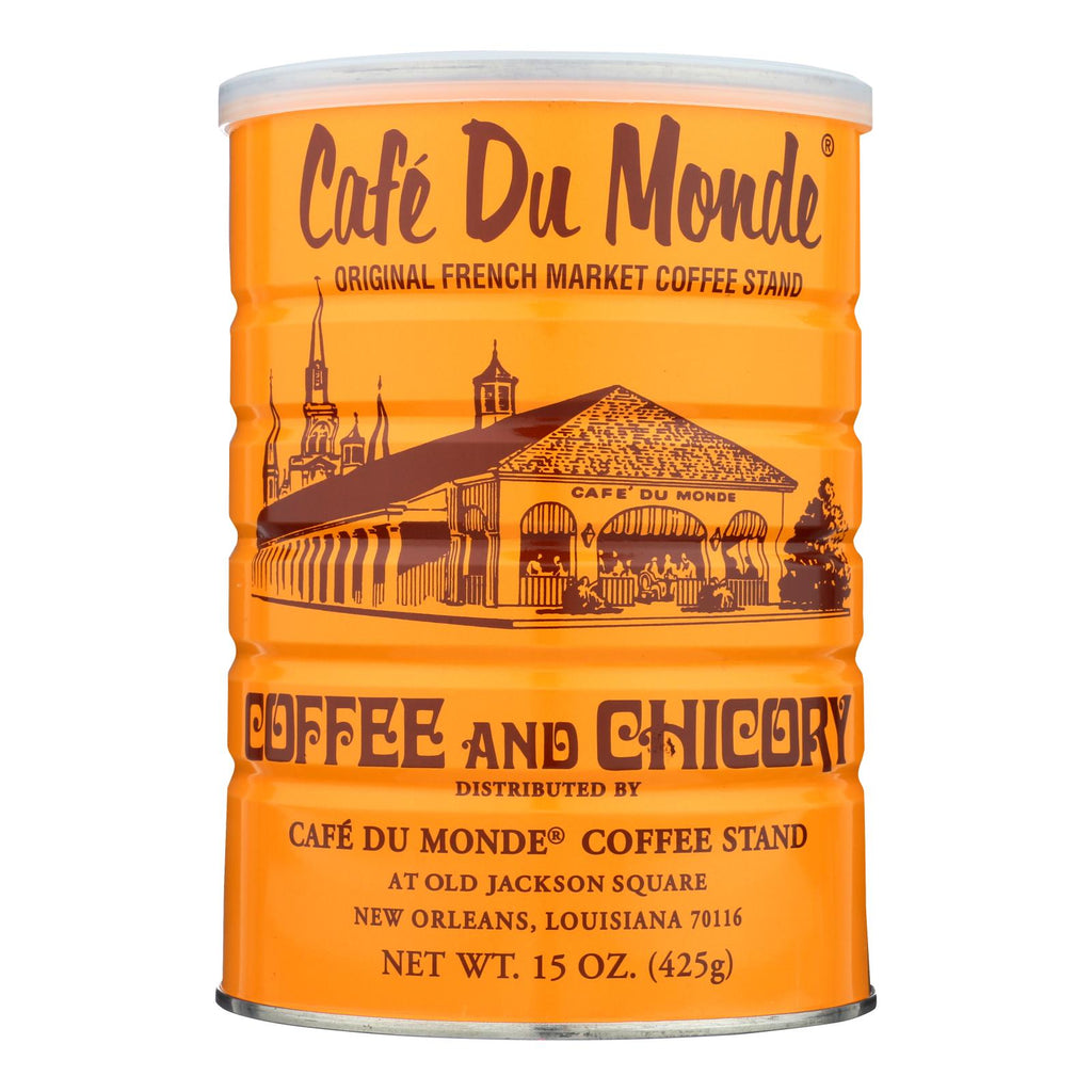 Cafe Du Monde Ground Coffee Chicory - Authentic New Orleans Blend, 15 Oz (Pack of 12) - Cozy Farm 