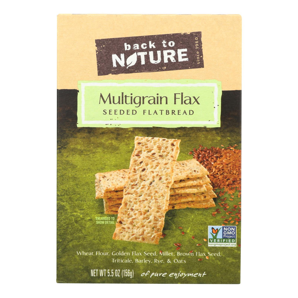 Back To Nature Multigrain Flax Seed Flatbread Crackers (Pack of 6 - 5.5 Oz.) - Cozy Farm 