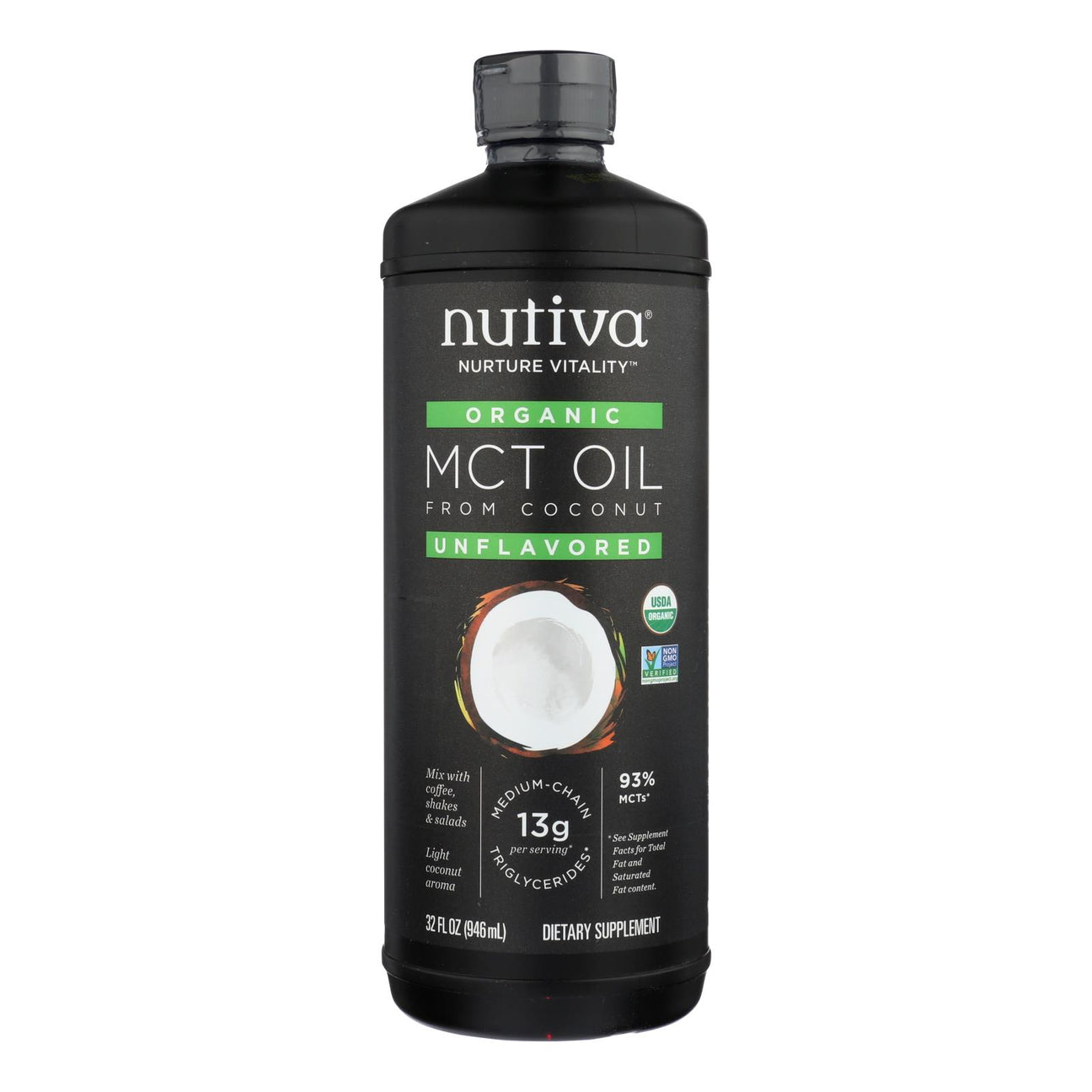 Nutiva Organic MCT Oil, 32 Fl Oz - Cozy Farm 