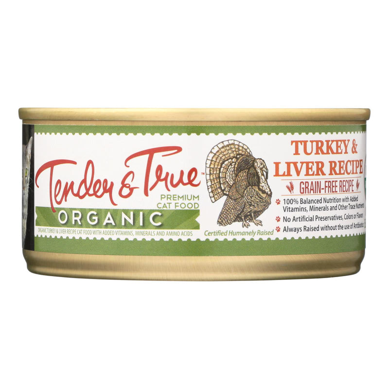 Tender & True Grain-Free Turkey and Liver Cat Food for Sensitive Cats (Pack of 24 - 5.5 Oz.) - Cozy Farm 