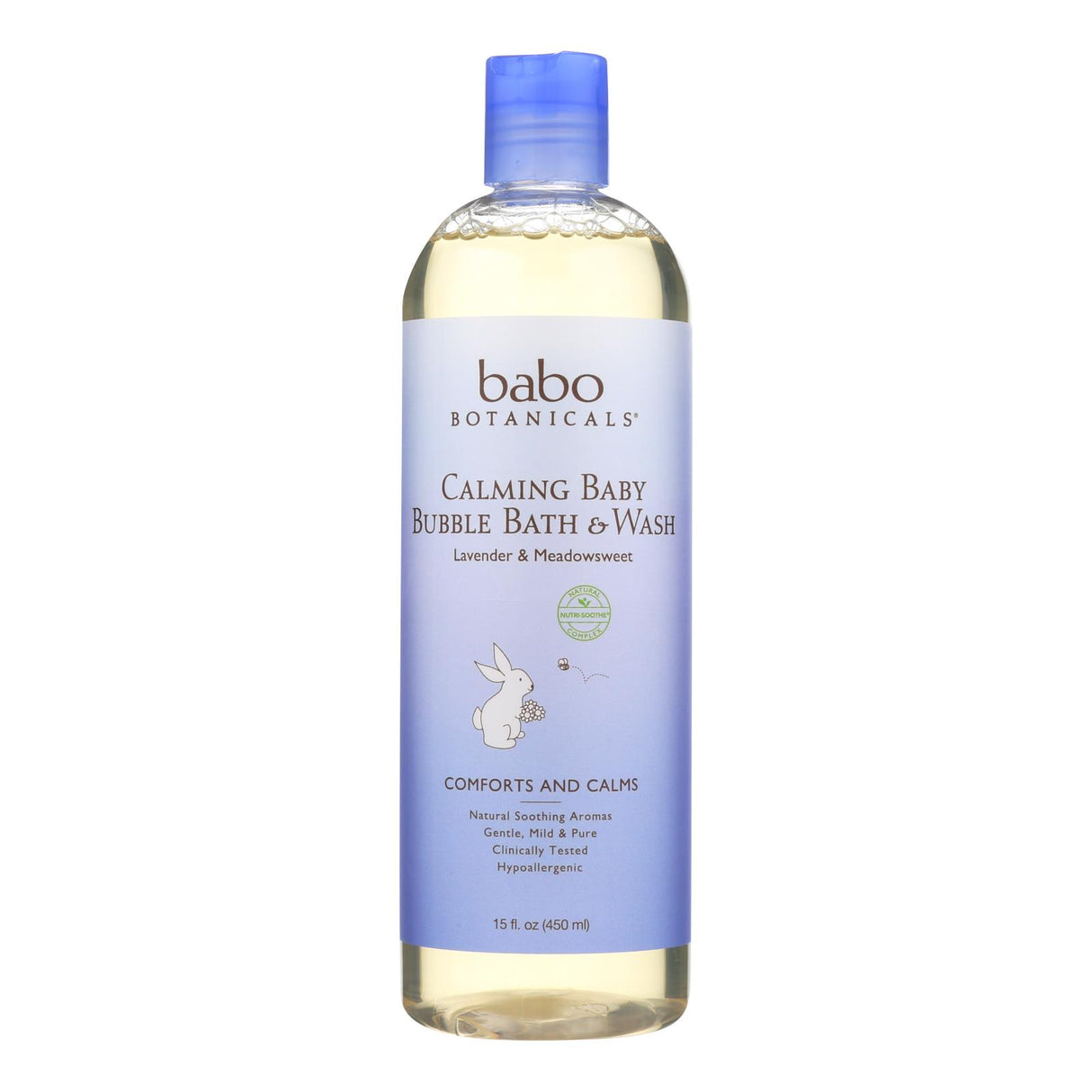 Calming Lavender Shampoo, Bubblebath & Wash by Babo Botanicals (15 Oz.) - Cozy Farm 