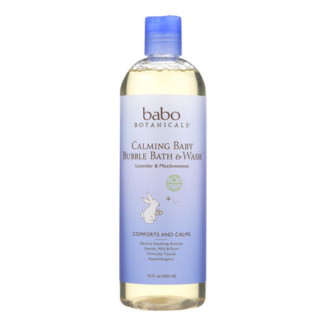 Calming Lavender Shampoo, Bubblebath & Wash by Babo Botanicals (15 Oz.) - Cozy Farm 
