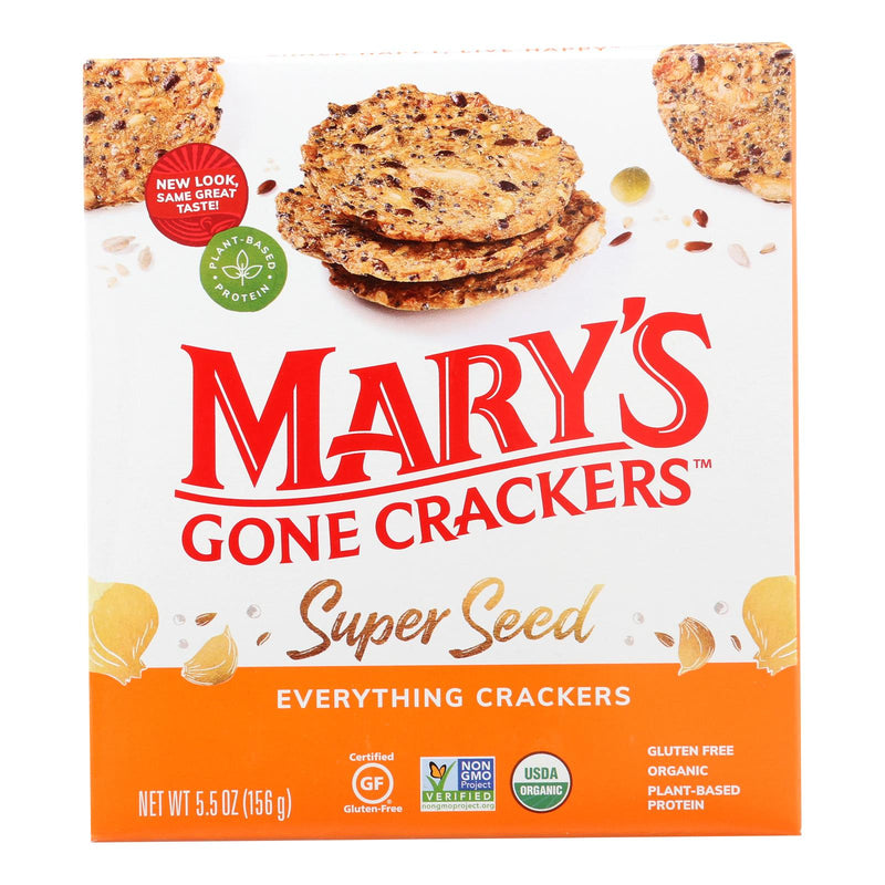 Mary's Gone Crackers Super Seed Everything Crackers (6-Pack, 5.5-Ounce Bags) - Cozy Farm 