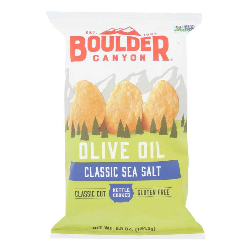 Boulder Canyon Olive Oil Kettle-Cooked Potato Chips (Pack of 12) - 6.5 Oz. - Cozy Farm 