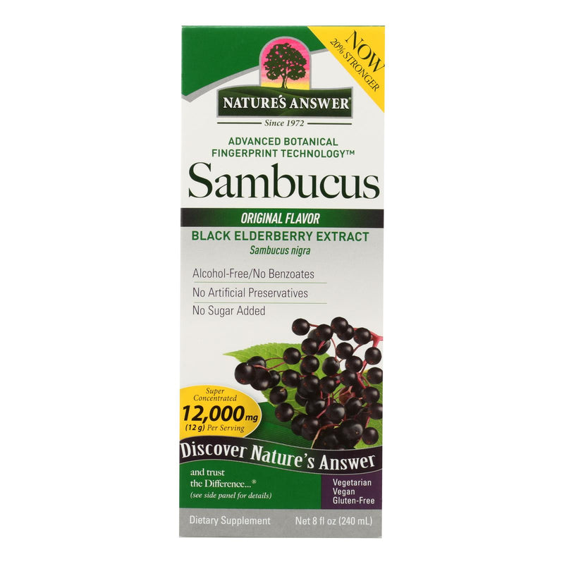 Nature's Answer Sambucus Nigra Black Elderberry Extract, Immune Support, 8 Fl Oz - Cozy Farm 
