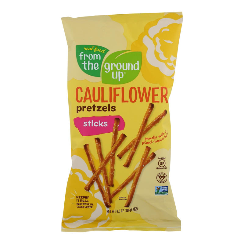 From The Ground Up Cauliflower Pretzel Sticks: Original, Crunchy Snack (Pack of 12, 4.5 Oz. Each) - Cozy Farm 