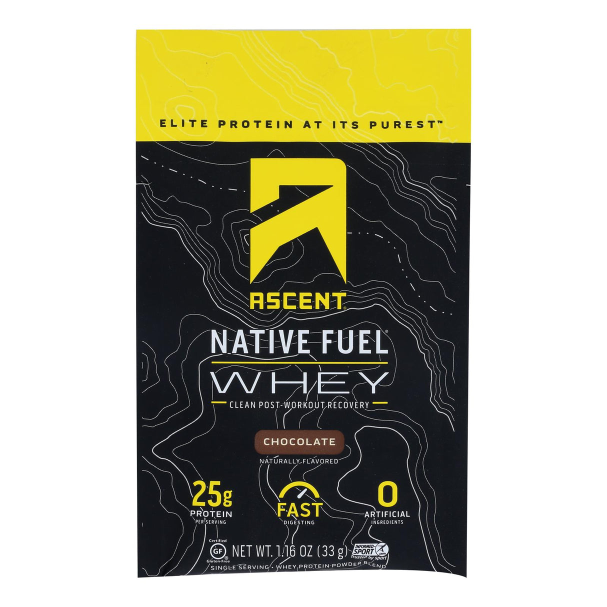 Ascent Chocolate Whey Protein Powder - 15 Sachets x 1.16 Oz. - Cozy Farm 