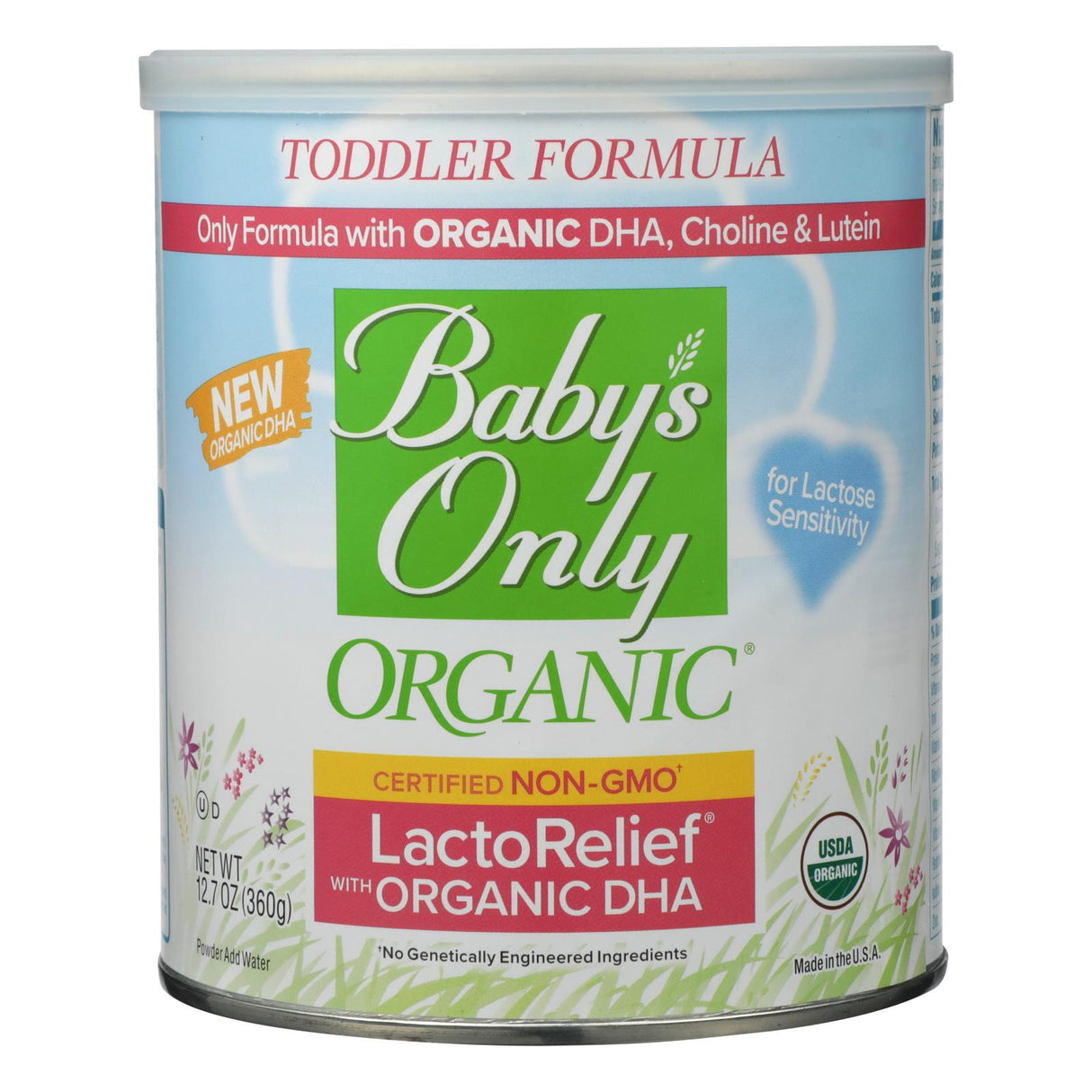 Baby's Only Organic Toddler Formula - Lactorelief (Organic, Lactose-Free, 6 x 12.7oz) - Cozy Farm 