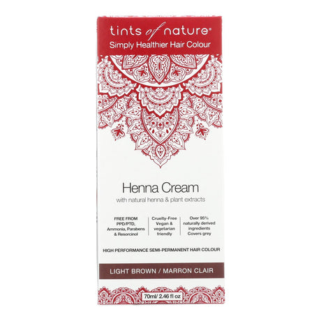 Tints of Nature Light Brown Henna Cream - 2.46 Fl Oz - Cozy Farm 
