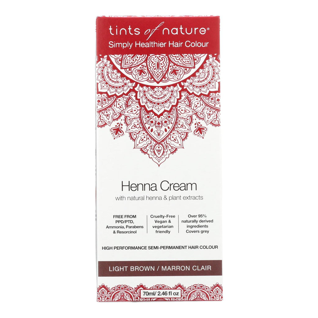 Tints Of Nature Henna Cream Light Brown - 2.46 Fl Oz - Cozy Farm 