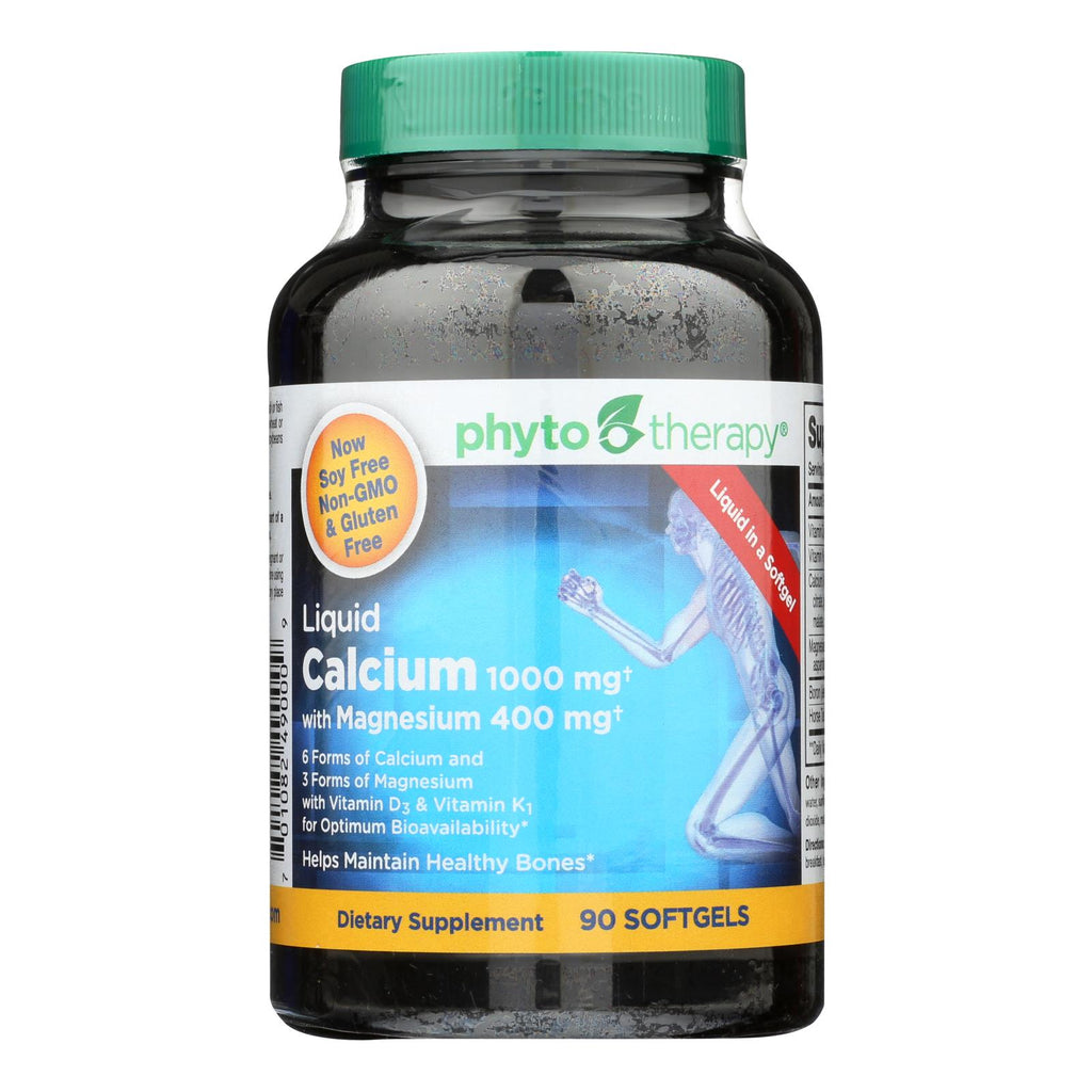 Phyto-Therapy Liquid Calcium (Pack of 90 Softgels) - 1000mg - Cozy Farm 
