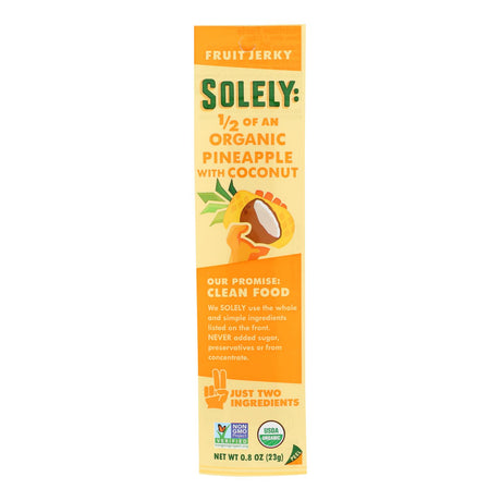 Solely Fruit Pineapple Coconut Jerky - 0.8 Oz (12-Pack) - Cozy Farm 