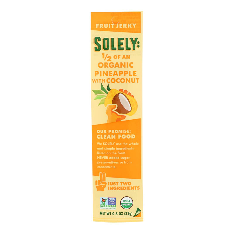 Solely Fruit Pineapple Coconut Jerky - 0.8 Oz (12-Pack) - Cozy Farm 