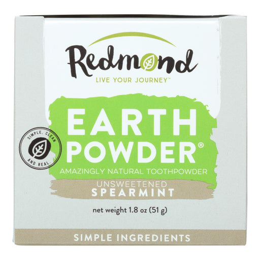 Redmond Earthpowder Toothpowder  Spearmint - 1.8 Oz - Cozy Farm 