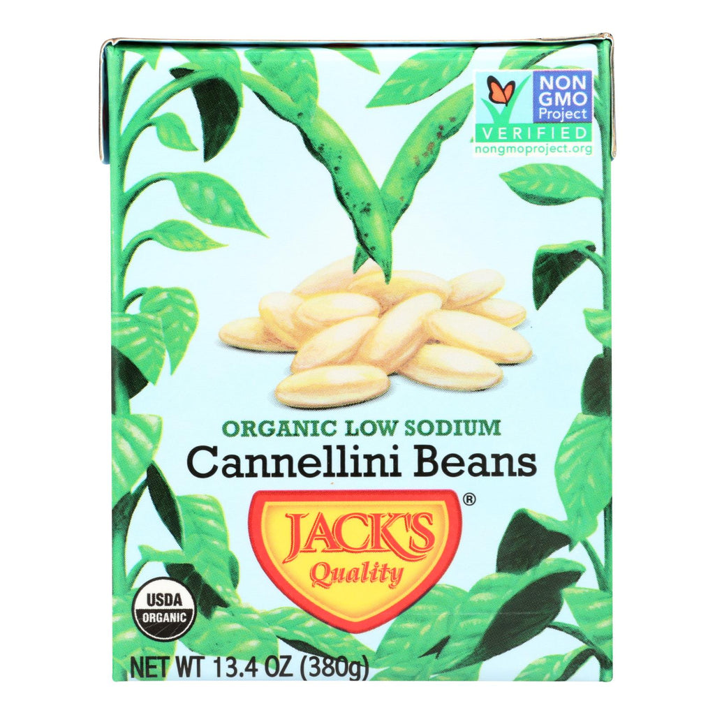 Jack's Quality Organic Cannellini Beans (Pack of 8) - Low Sodium - 13.4 Oz. - Cozy Farm 