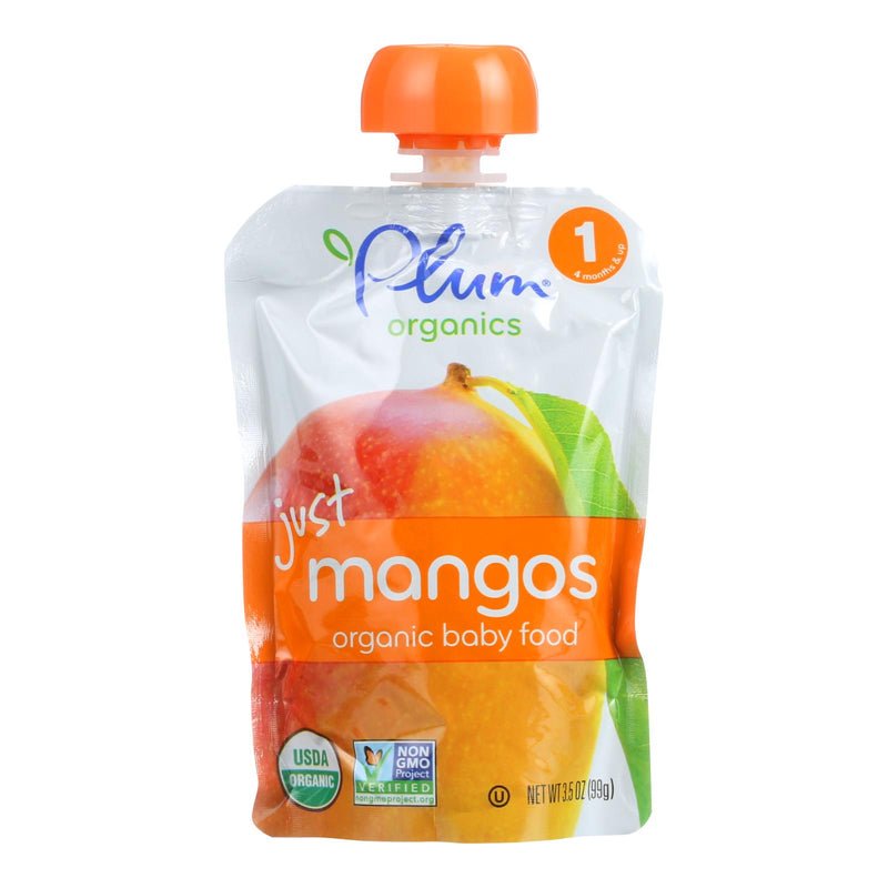 Plum Organics Just Mangoes Stage 1 Organic Baby Food for 4+ Months (Pack of 6 - 3.5 Oz Each) - Cozy Farm 