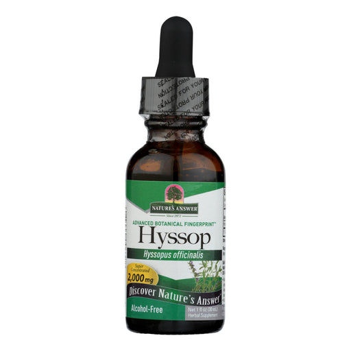 Nature's Answer Hyssop Extract, 1 Oz Alcohol-Free - Cozy Farm 