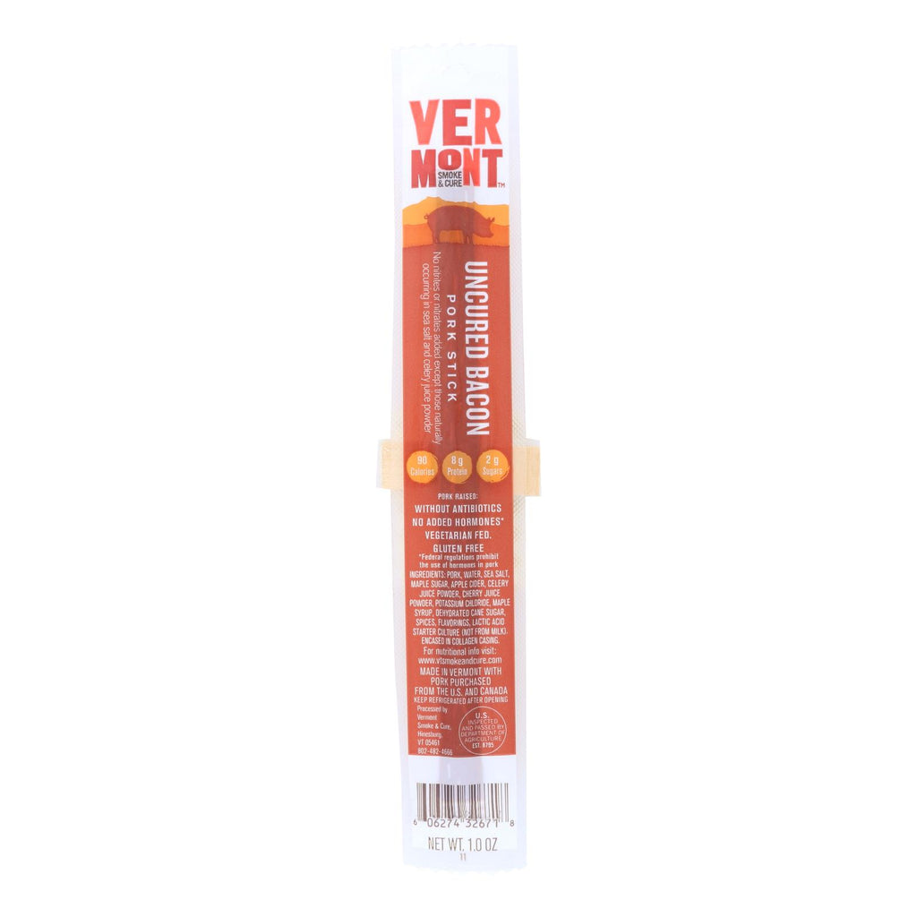 Vermont Smoke and Cure Pork Stick (Pack of 24) - Uncured Bacon, 1 Oz. - Cozy Farm 