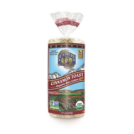 Lundberg Family Farms Cinnamon Toast Rice Cake (Pack of 6 - 9.5 Oz.) - Cozy Farm 