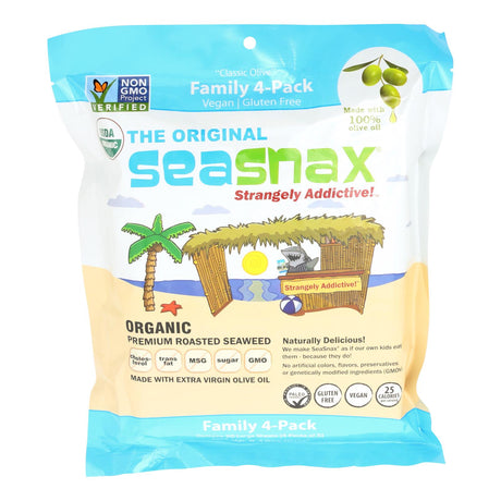 Seasnax Organic Original Roasted Seaweed Snack (Pack of 4 - 2.16 Oz.) - Cozy Farm 