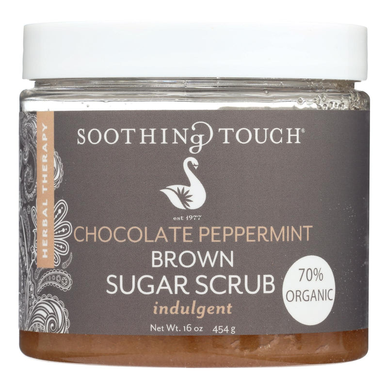 Soothing Touch Luxurious Brown Sugar Scrub with Chocolate and Peppermint Essence - 16 Oz - Cozy Farm 