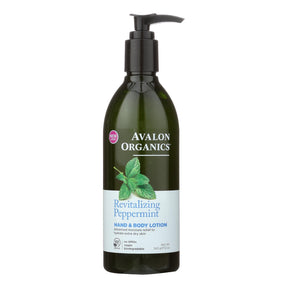 Avalon Organics Hand & Body Lotion, Peppermint - 12 Fl Oz - Cozy Farm 