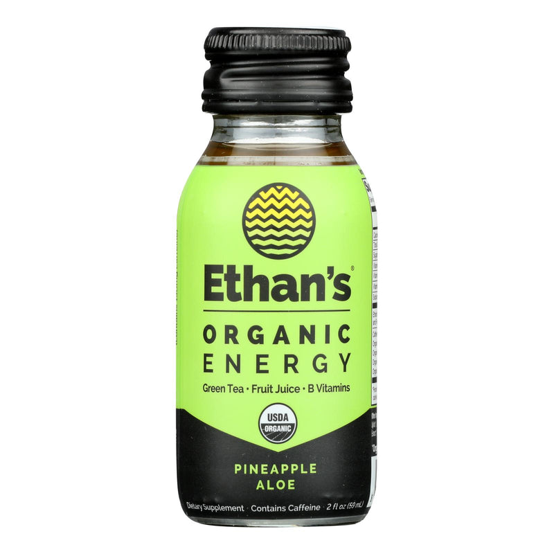 Ethan's Energy Shot: Pineapple Aloe, 2 Oz (Pack of 6) - Cozy Farm 